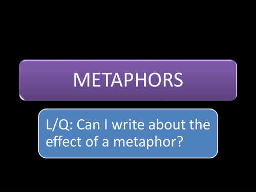 WHAT IS A METAPHOR? CAN I INTERPRET ONE?
