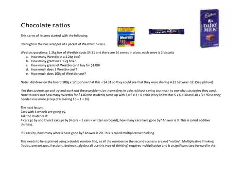 Chocolate ratios