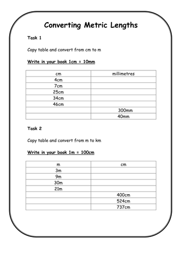Worksheet Metric Units Of Length Worksheets convert metric units length by danadockaglory teaching resources tes