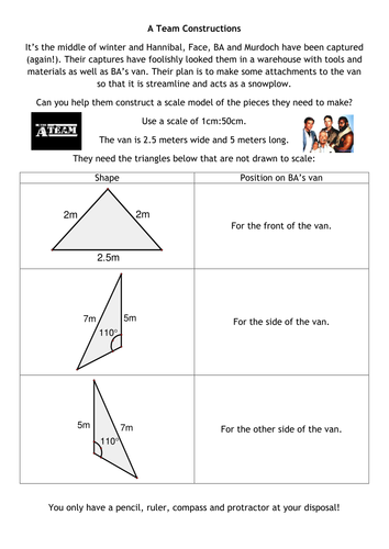 A-Team Constructions; KS4 math challenge | Teaching Resources