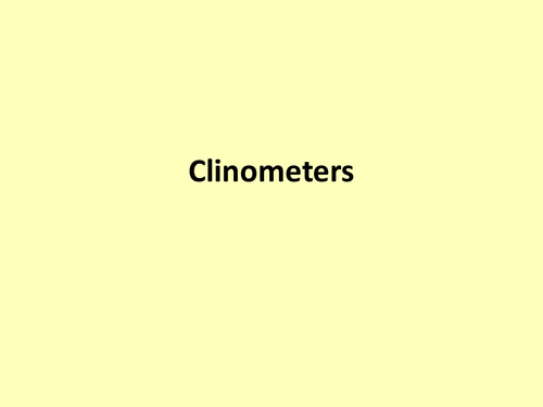 Clinometers Activity