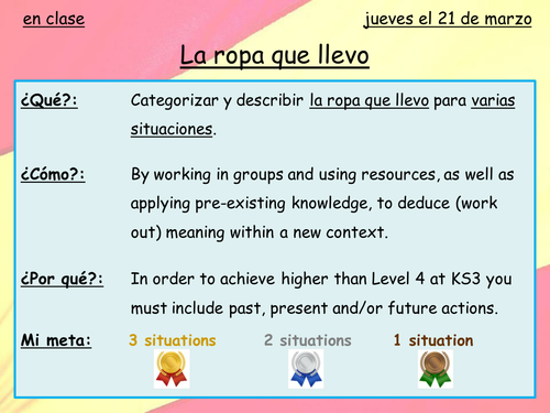 Clothing & Outfits Lesson (30 mins.)