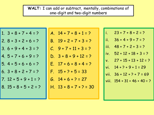 Year 3 Math Block A Unit 2; addition, subtraction
