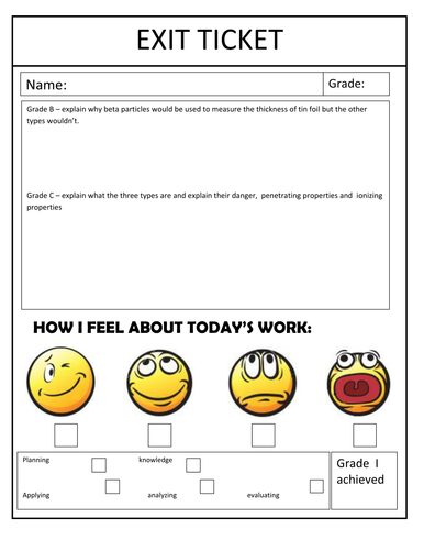 nuclear radiation types independant learning