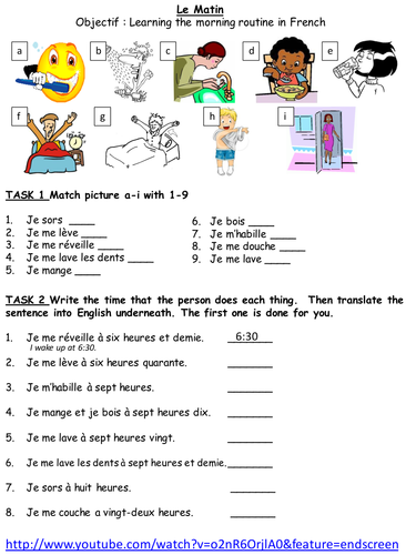 Le Matin Metro 2 Module 2 Pages 26 29 Teaching Resources