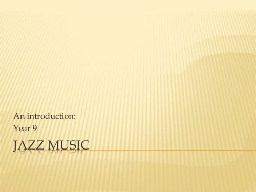 Introduction to Jazz music