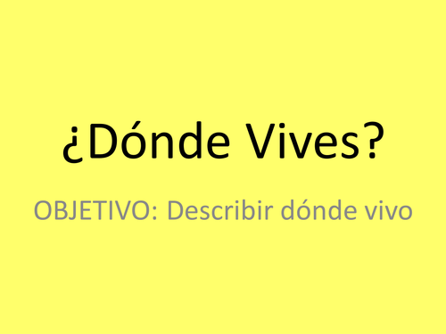 Dónde Vives