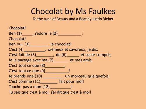 Chocolat Chanson