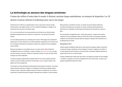 Interesting article about language