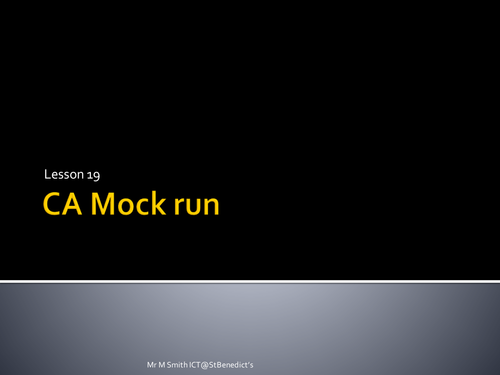 GCSE Computing - Lesson 19