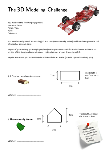 Drawing, Volume and Surface Area of Prisms
