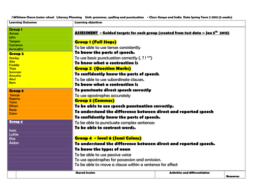 year 6 grammar homework tes