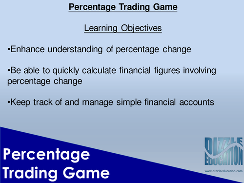 Percentage Change Trading Game