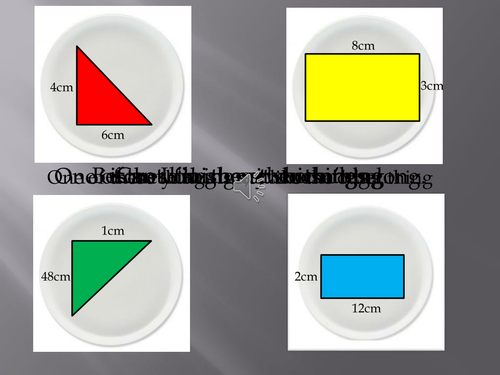 Area of Rectangles and Triangles Cookie Monster