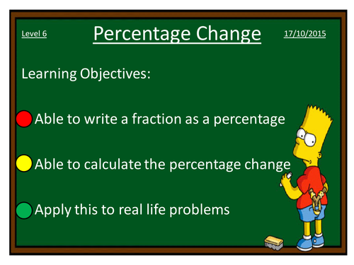 Calculating the Percentage Change