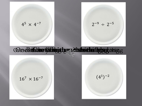 KS3/KS4 Math Index Laws Cookie Monster