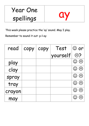 Phase 5 spellings week by week