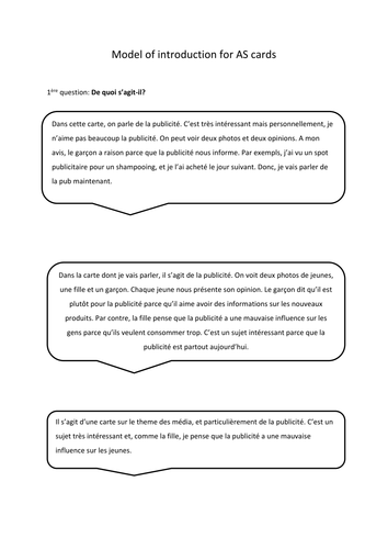 AS speaking cards model introduction