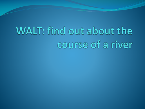 The Course of a River (River Nile focus, Year 5/6)