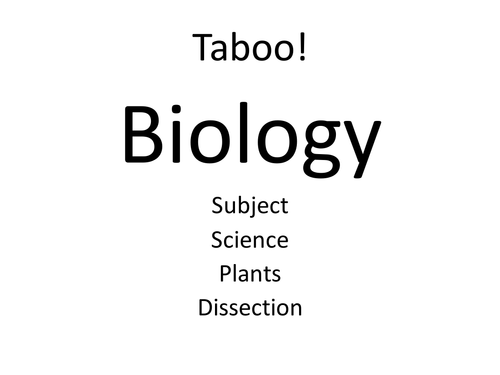 B1 Taboo revision game