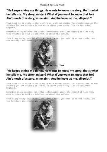 Unaided Writing Prompts: Victorian / Street Child