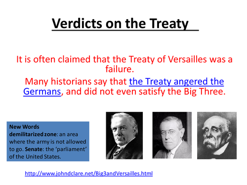 Verdicts on the Treaty of Versailles