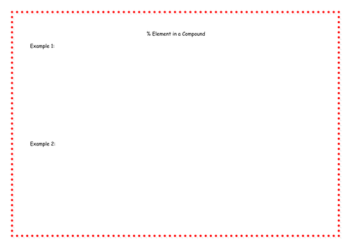Easy, Medium, Hard Mole and % element calculations