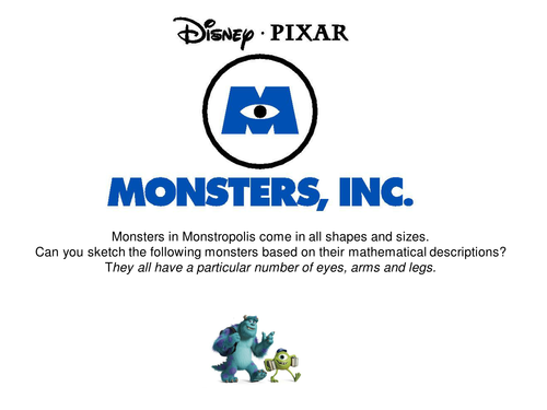 Monsters Inc - Properties of Number | Teaching Resources