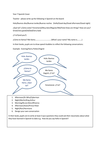 Greetings cover lesson