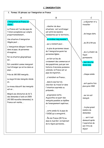 Yr13 immigration facts and vocab-builder