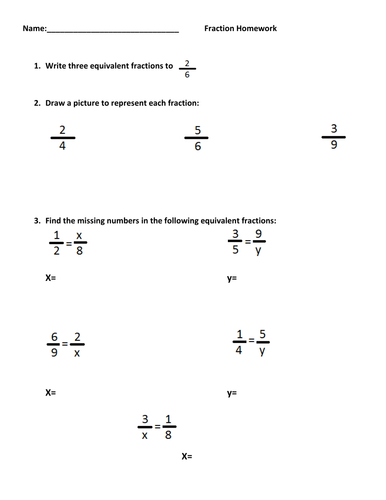 Equivalent Fractions | Free Homework Help