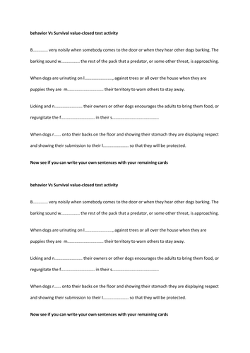 Animal Behavior | Teaching Resources