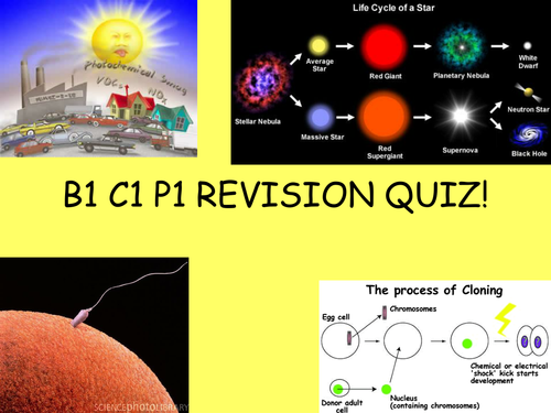 OCR 21st Century Science B1 C1 P1 revision quiz