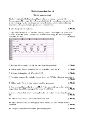 MOCK EXCEL TEST