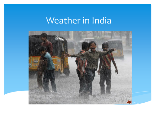 Weather in India ppt and worksheet - monsoons