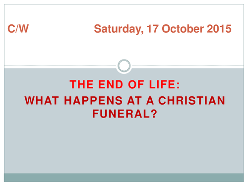 What happens at a Christian funeral service?