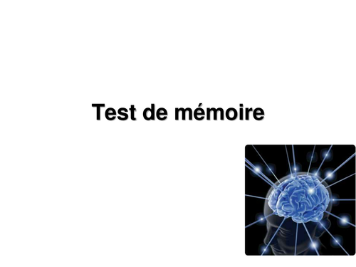 Test de memoire