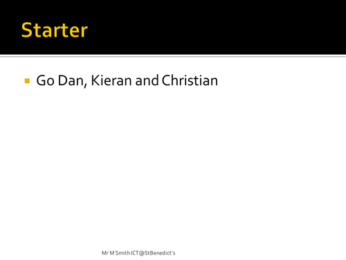 GCSE Computing - Lesson 13