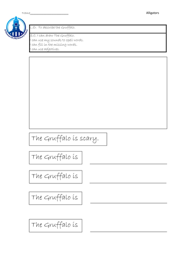 Draw and Describe the Gruffalo.