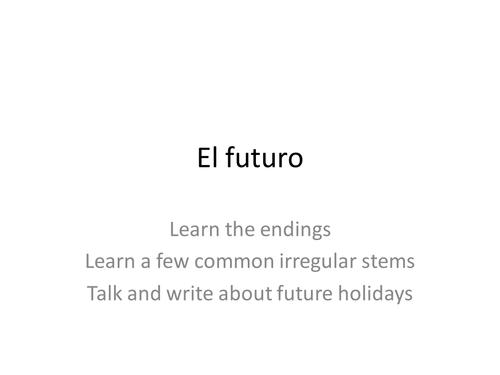 The future and holidays