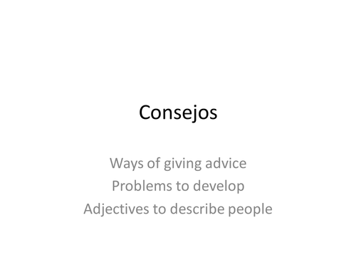 Describing people, problems, and solutions