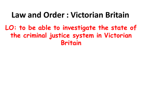 Victorian Law and Order