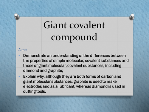 Giant covalent bonding - roving reporters