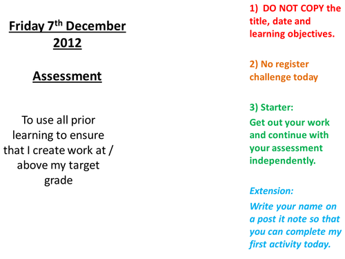 Poetry Scheme - 3 Poems - lesson 12 assessement