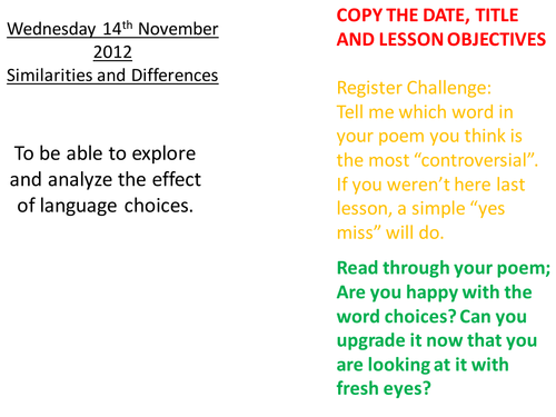 Poetry Scheme 3 Poems Education For Leisure 2 Teaching Resources