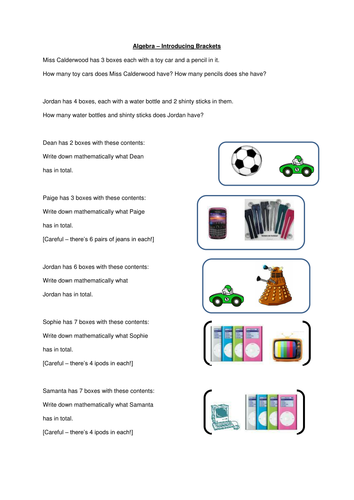 Introducing Brackets Worksheet | Teaching Resources