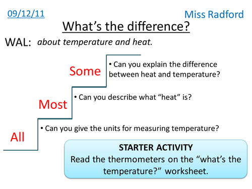 Temperature and heat - Year 8