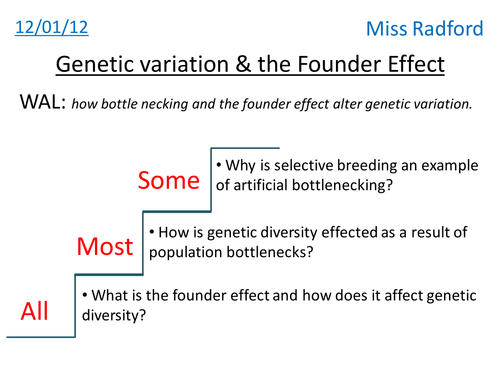 9.1 Genetic variation & the founder effect