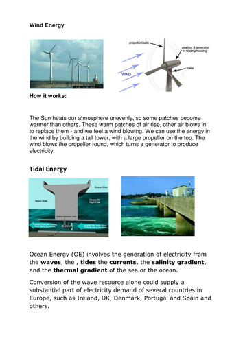 Renewable energy