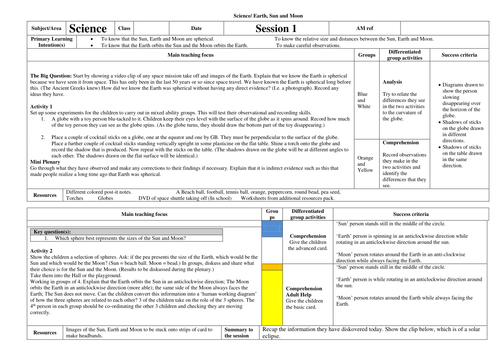 Science: Earth and Space. The Earth orbiting the sun. by